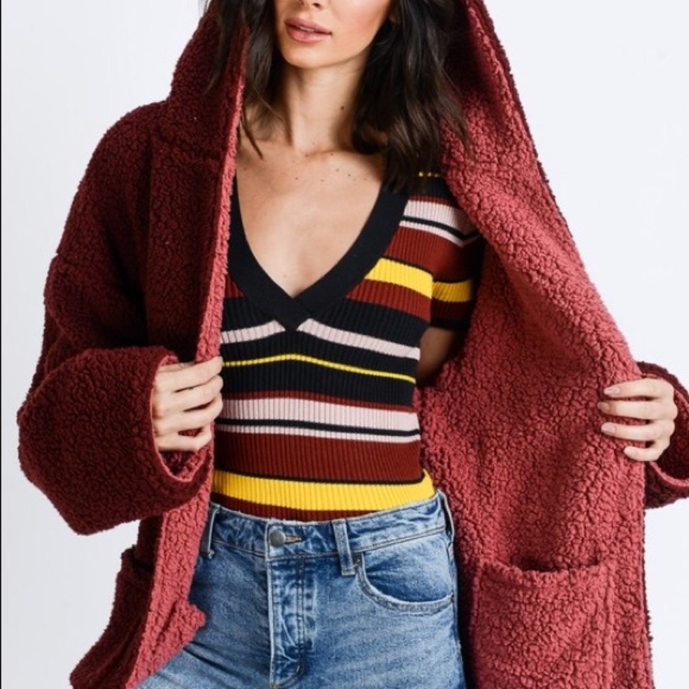 Reversible Sherpa Hoodie - Picture 2 of 2